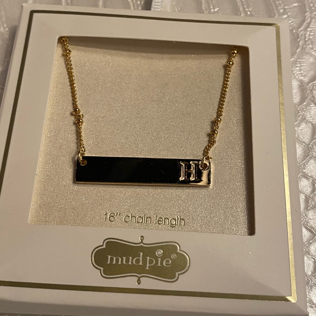 Gold Upper Case Shiny Necklace